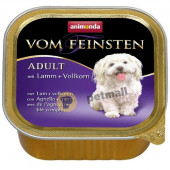 Animonda Vom Feinsten with Lamb Whole Grain - здравословен кучешки пастет с агнешко месо и пшеница, за пораснали кучета над 1 година,150 гр.